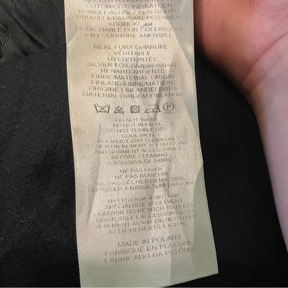 Burberry London Wool Cashmere Double Breasted Trench Coat Black Womens Size 2 - Picture 12 of 16